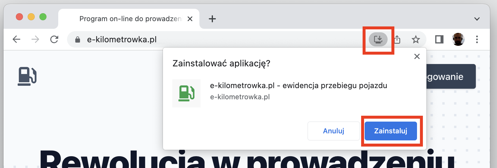 Przeglądarka Chrome/Brave