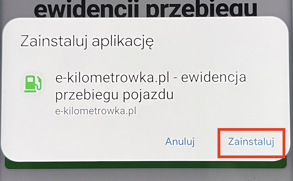 Okno potwierdzenia